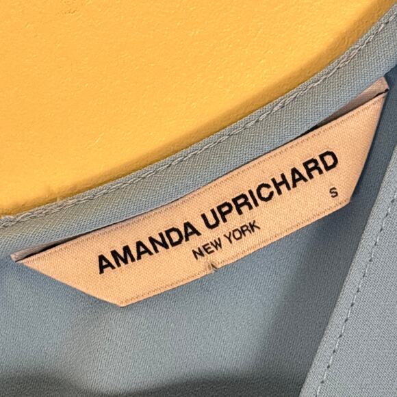 Amanda Uprichard Susannah Dress Womens Small Pacific Blue Twist Front Cocktail - Picture 3 of 8